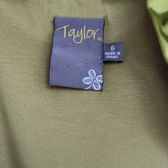 NWOT Taylor from Nordstrom Olive Green Dress with Ruffle, P2P 20" - Picture 4 of 7